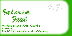 valeria faul business card